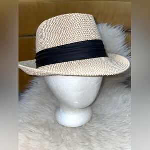 Paper Straw Fedora Hat M